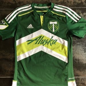 Boys Portland Timbers authentic soccer jersey